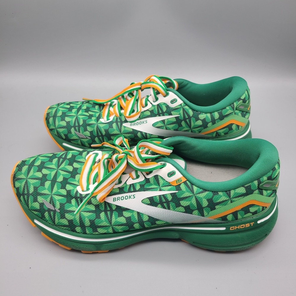 Brooks Ghost 15 Run Lucky Womens 8 St Patricks Day Shamrock Green Running Shoes